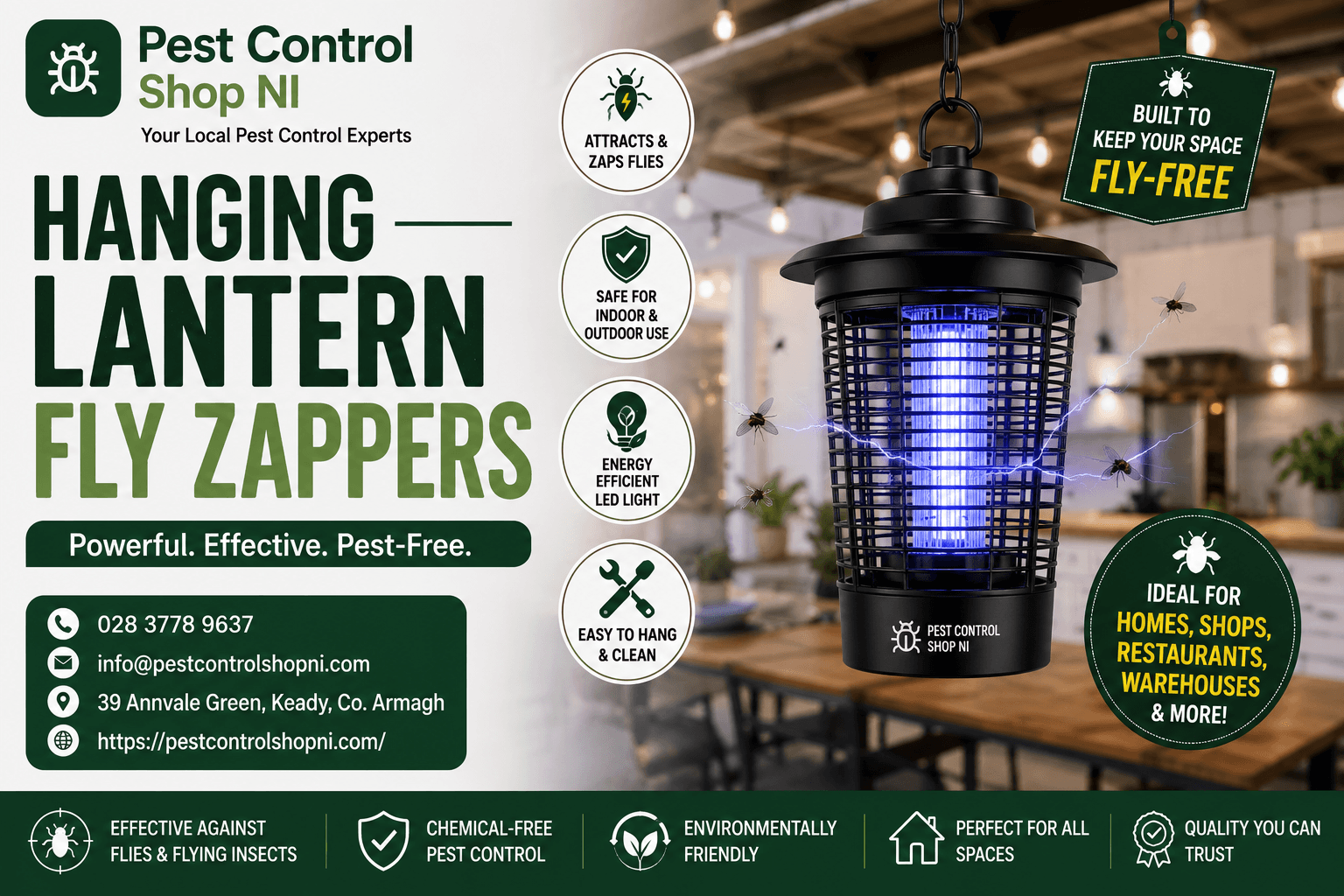 hanging lantern fly zappers