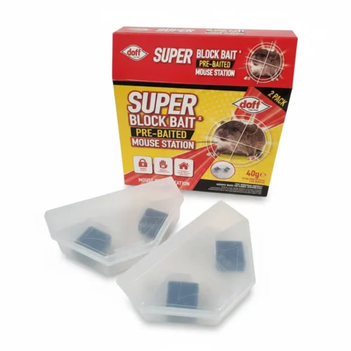 Doff Super Block Bait Pre-Baited Mouse Station 2 Pack
